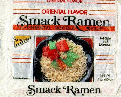 [Smack Ramen noodle package]