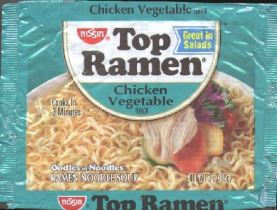 [Top Ramen noodle package]